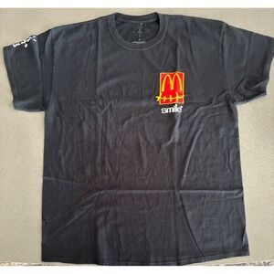 Travis Scott Cactus Jack McDonald's Smile T-Shirt Black Mens Large Crew Neck Tee